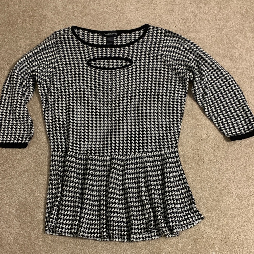 Ashley Stewart Houndstooth Shirt